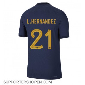 Frankrike Lucas Hernandez #21 Hemma Matchtröja VM 2022 Kortärmad